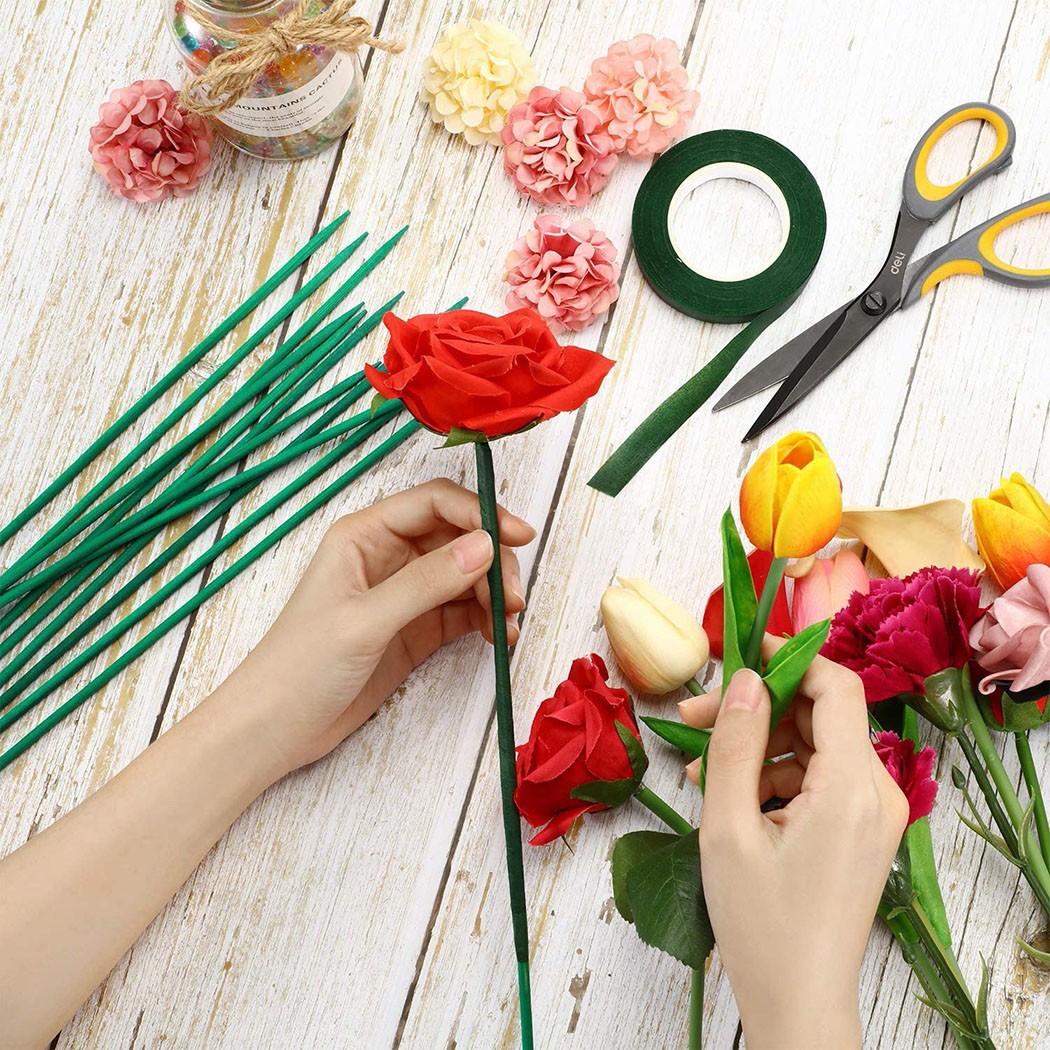 10pcs 40cm Green Plant Support - Plant Support Stake ulasan dan harga