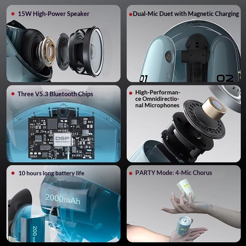 SONGX Audio Dual Microphone Du - Monstera ulasan dan harga